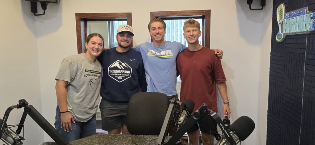 The Cougar Talk hosts together in the HOME.fm studio
